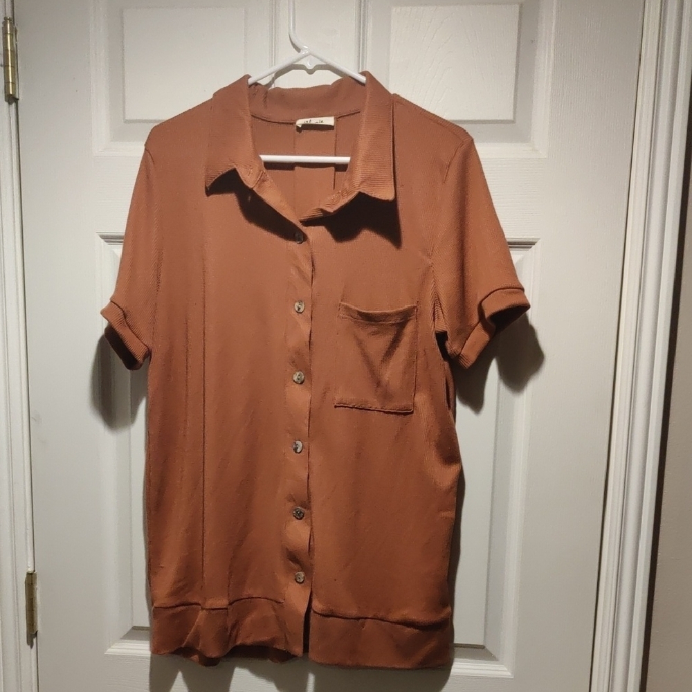 Rust Button-Up Shirt